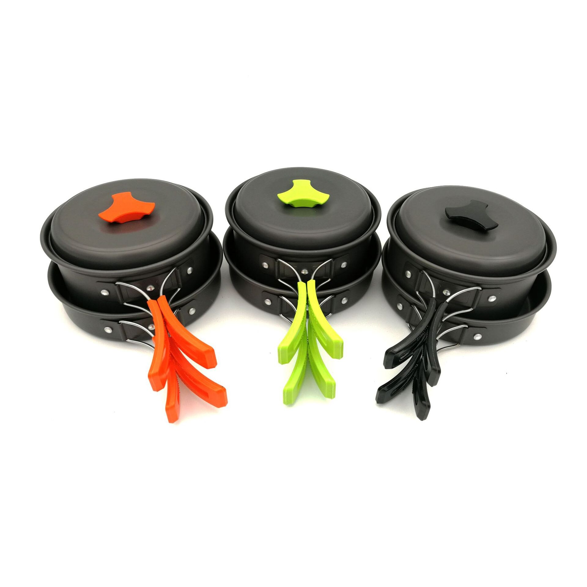 Camping Cookware Kit Outdoor Aluminum Cooking Set Kettle Pan Pot Travelling Hiking Picnic BBQ Tableware Equipment Survial Trip