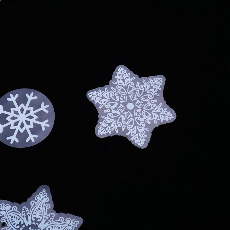 1 Sheet Reusable White Christmas Snowflake Window Stickers Self-adhesive Decor Decals Home Decoration Stickers Glass