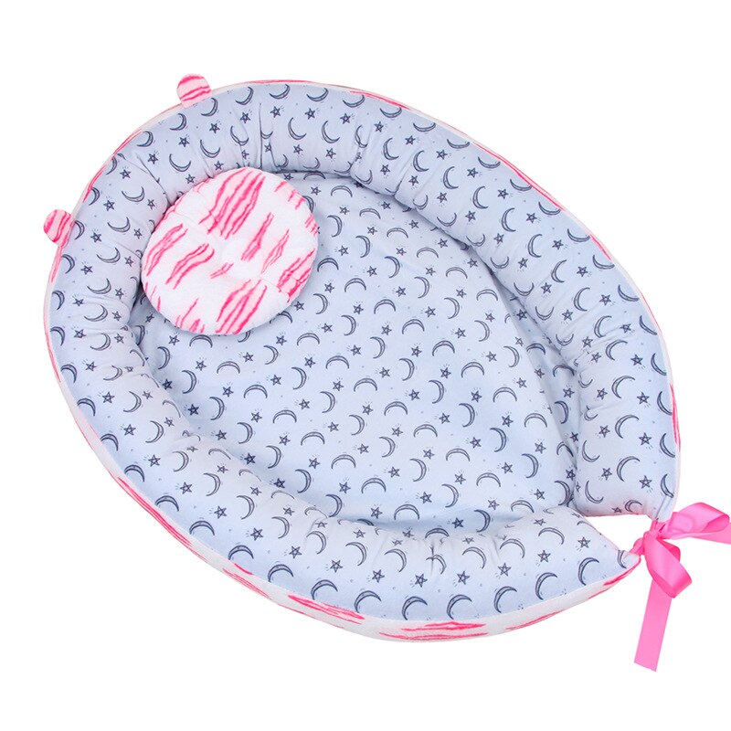 Baby Crib Stereotypes Anti-rollover Mattress Pillow For 0-12 Months Soft portable Cotton Baby Sleeping Positioning Pad Pillow: C
