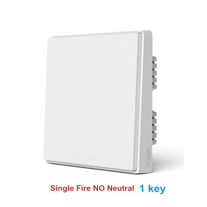 Aqara D1 Smart Wall Switch Zigbee Wireless Remote Control Light Switch Neutral Fire Wire 1/2/3 Button For Mijia HomeKit APP: NO Neutral 1 key