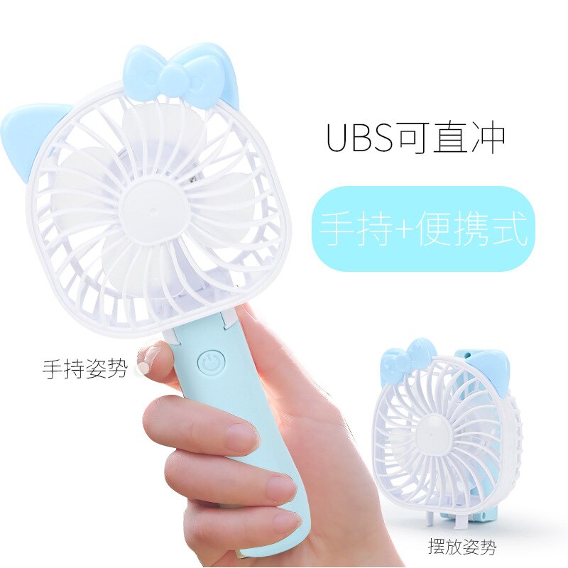Barn tecknad modellering söt handhållen usb laddning liten fläkt mini liten elektrisk fläkt