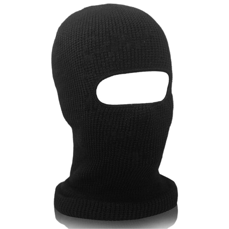 Unisex vinterstrikket ett hull skimaske balaclava luer hatt sykling vindtett hjelm fôr heldeksel cap hals varmere: Default Title