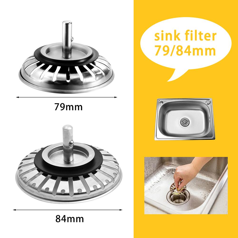 Sink Strainer Plug Kitchen Sink Waste Strainer Plug Stainless Steel Strainer Plug For Kitchen/Bathroom For UK Sinks (79-81-84mm)