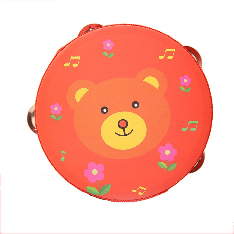 Children 14.5*14.5 Cartoon Animals Kids Early Educational Musical Instrument Baby Toy Beat Instrument Hand Drum kindergarten Toy: 15