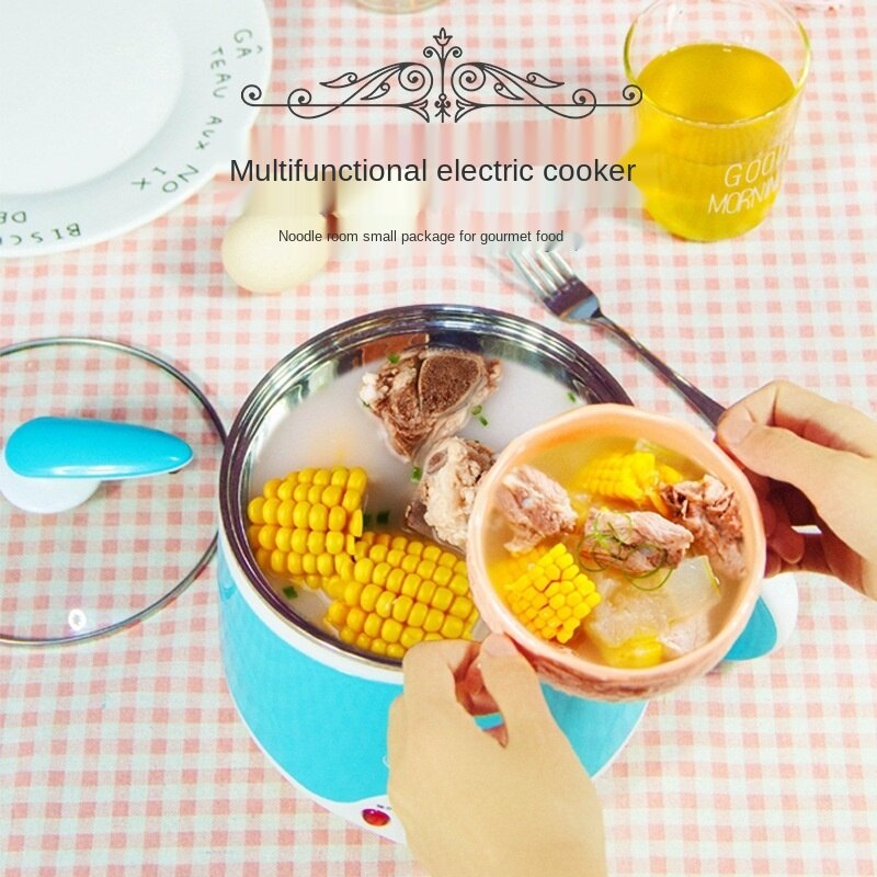 Mini Electric Multi Cooker Multifunctional 304 Stainless Steel Mini Electric Pot Soup Maker Student Pot Cooker Noodle Cooker