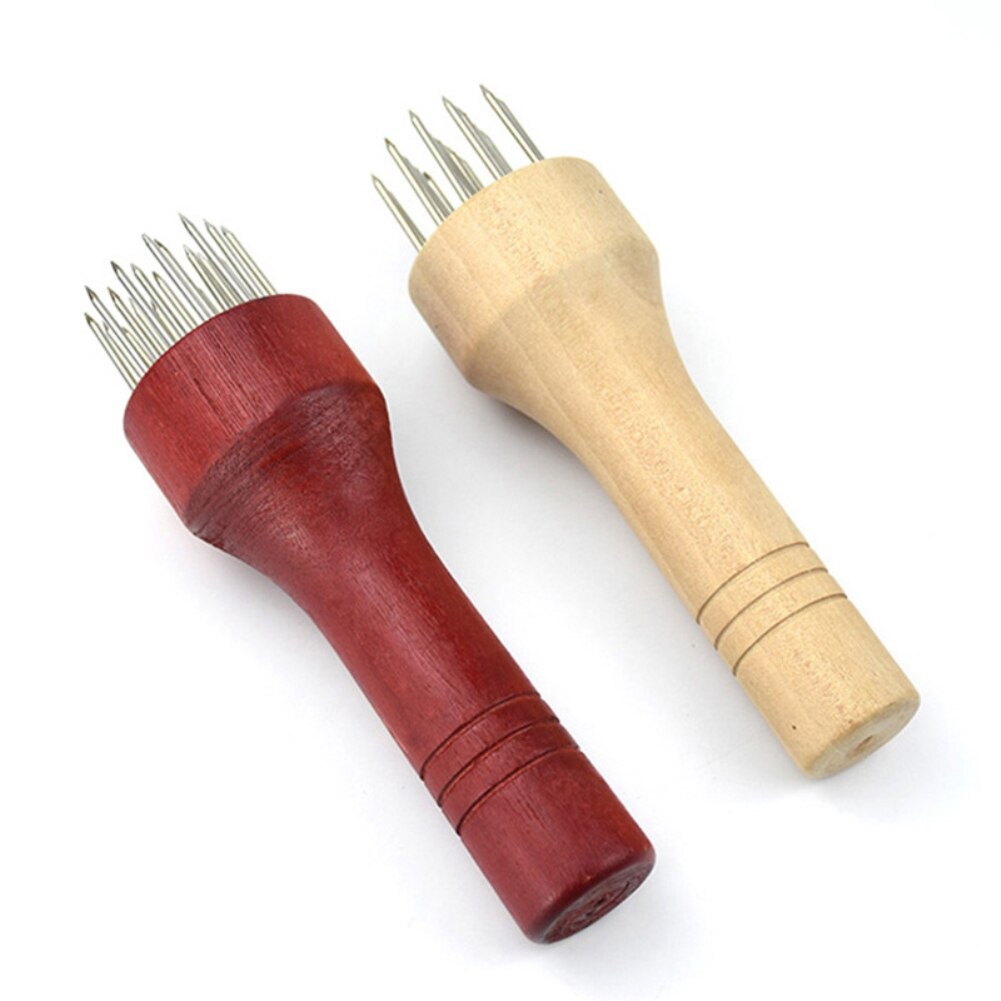 Stainless Steel Meat Needles Pounders With Wooden Handle Portable Meat Hammer Profession Meat Tenderizer Needle Meat Tools