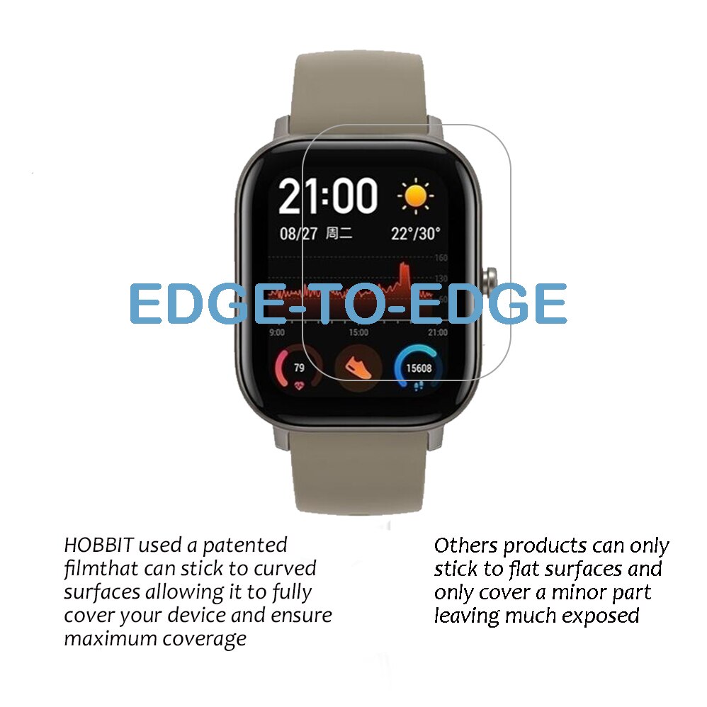 3 paquets de Film Hydrogel TPU souple et transparent, pour Huami Amazfit GTS Smartwatch, protecteur d'écran, Film étanche anti-rayures, pas du verre