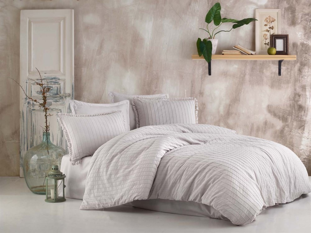 Ranforce meget farverig  % 100 bomuldssengetøjssæt dobbelt king-size seng sengetæppe sæt lux moderne romantisk lagen ...