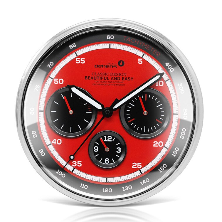 Reloj de pared para el salpicadero, de Metal, barato, para decoración del hogar, dorado, silencioso, para dormitorio, cocina, de cumpleaños: D
