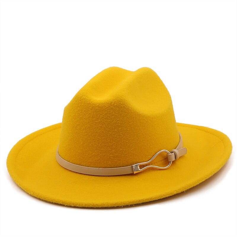 Sombrero de fieltro clásico británico para hombre y mujer, accesorios de sombrero de vaquero, sombrero de Jazz, sombrero de caballero: 17