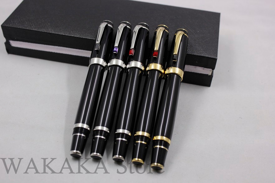 Luxury Wakaka mon stone Roller Gel pen roller ball blanc ink pen
