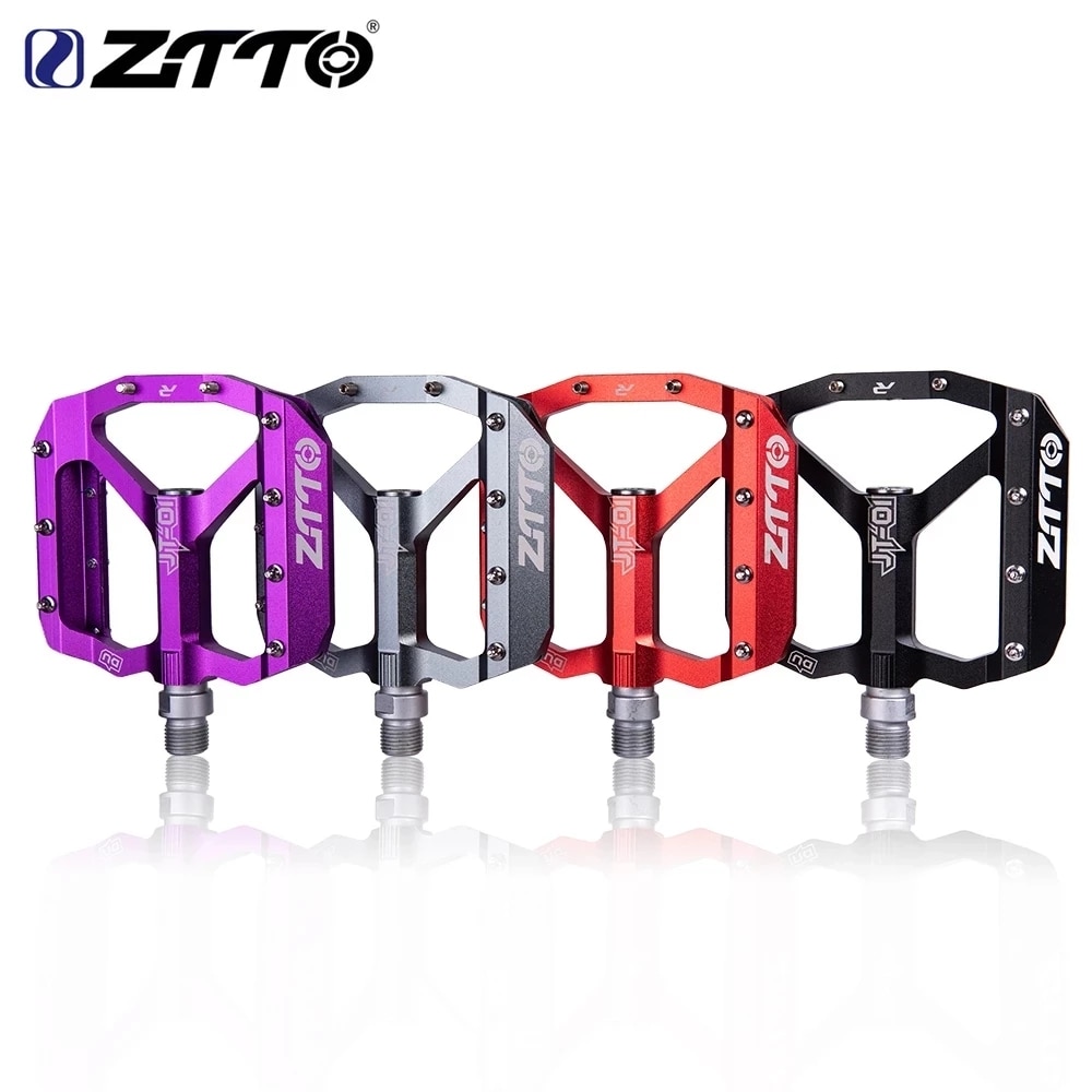 ZTTO MTB Lagerbier Aluminium Legierung Flache Pedal Fahrrad Gute Griff Leichte 9/16 Pedale Große Für Kies Fahrrad Enduro bergab JT01