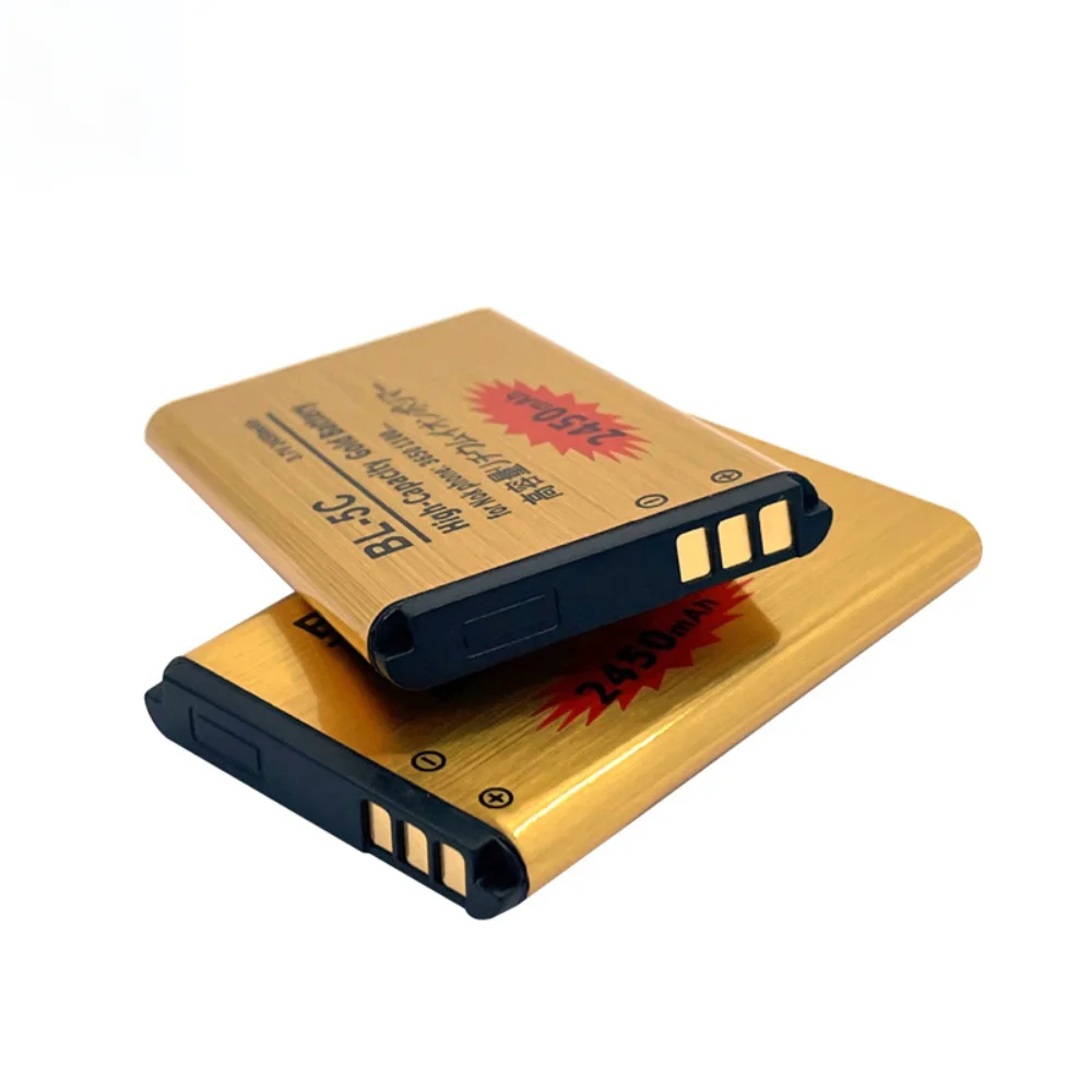 BL-5C batería 3,7 v baterías recargables de iones de litio BL5C 2450mAh para Nokia 2600 1100 1110 1112 2610 6230 6630 BL-5C de teléfono móvil