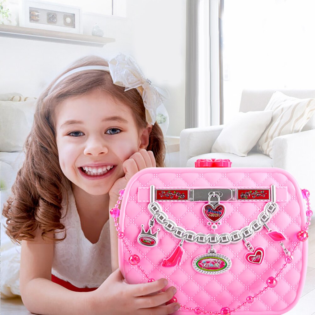 Meisjes Pretend Play Simulatie Eye Power Cosmetische Etote Tas Makeup Tools Kit Te Stor Speelgoed