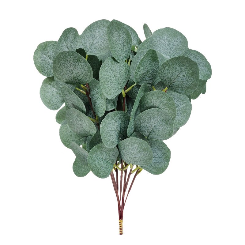 Simulation Eucalyptus Leaves Mini Simulation Eucalipto Single Artificial Leaf Plants Wedding Shooting Prop Home Party Decor