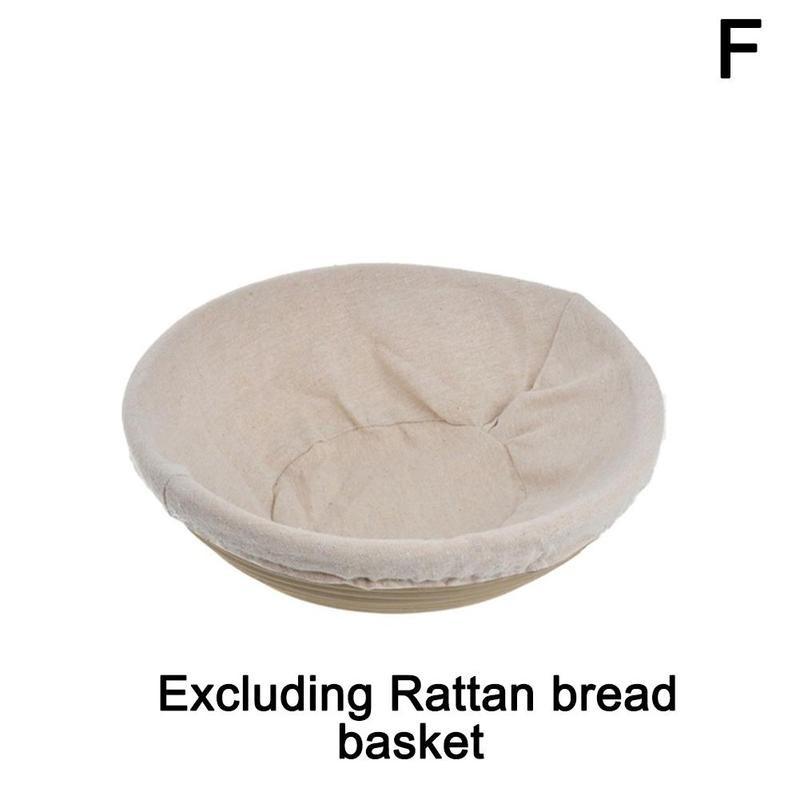 Handmade Round Shape Fermentation Rattan Basket Country Bread Baguette Dough Banneton Brotform Proofing Proving Baskets Tools: 18X9cm Only Cloth