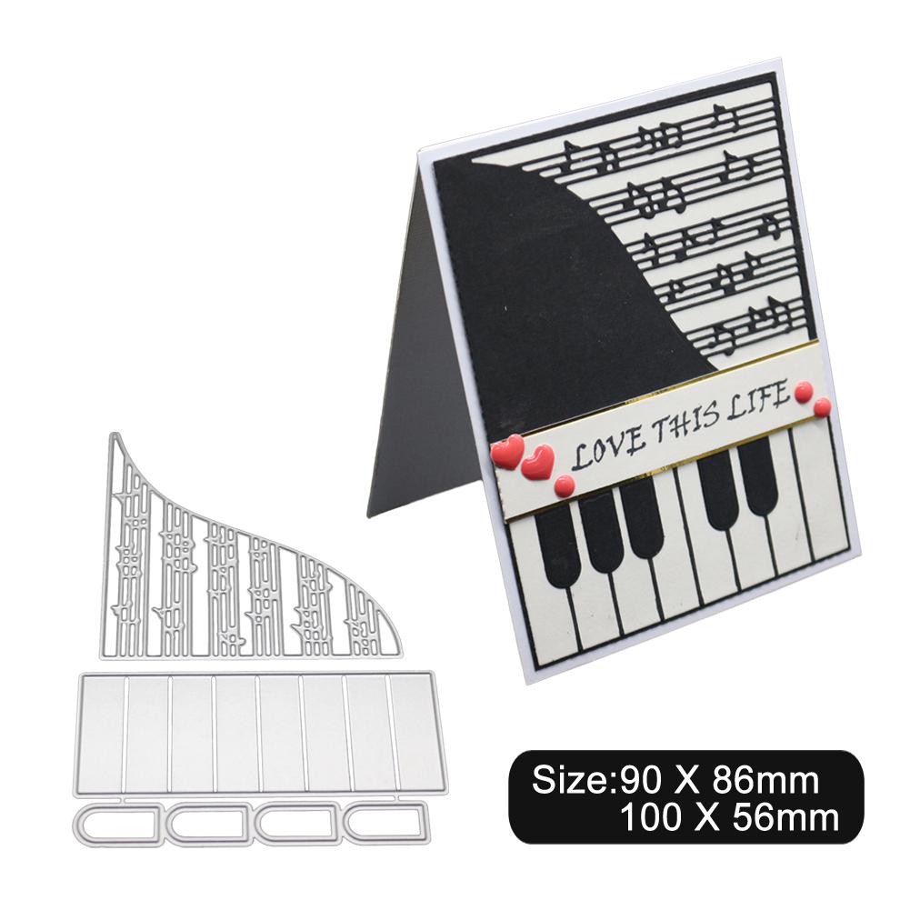 Kuulee Piano Muziek Serie Stansmessen DIY Scrapbooking Ets Stencils