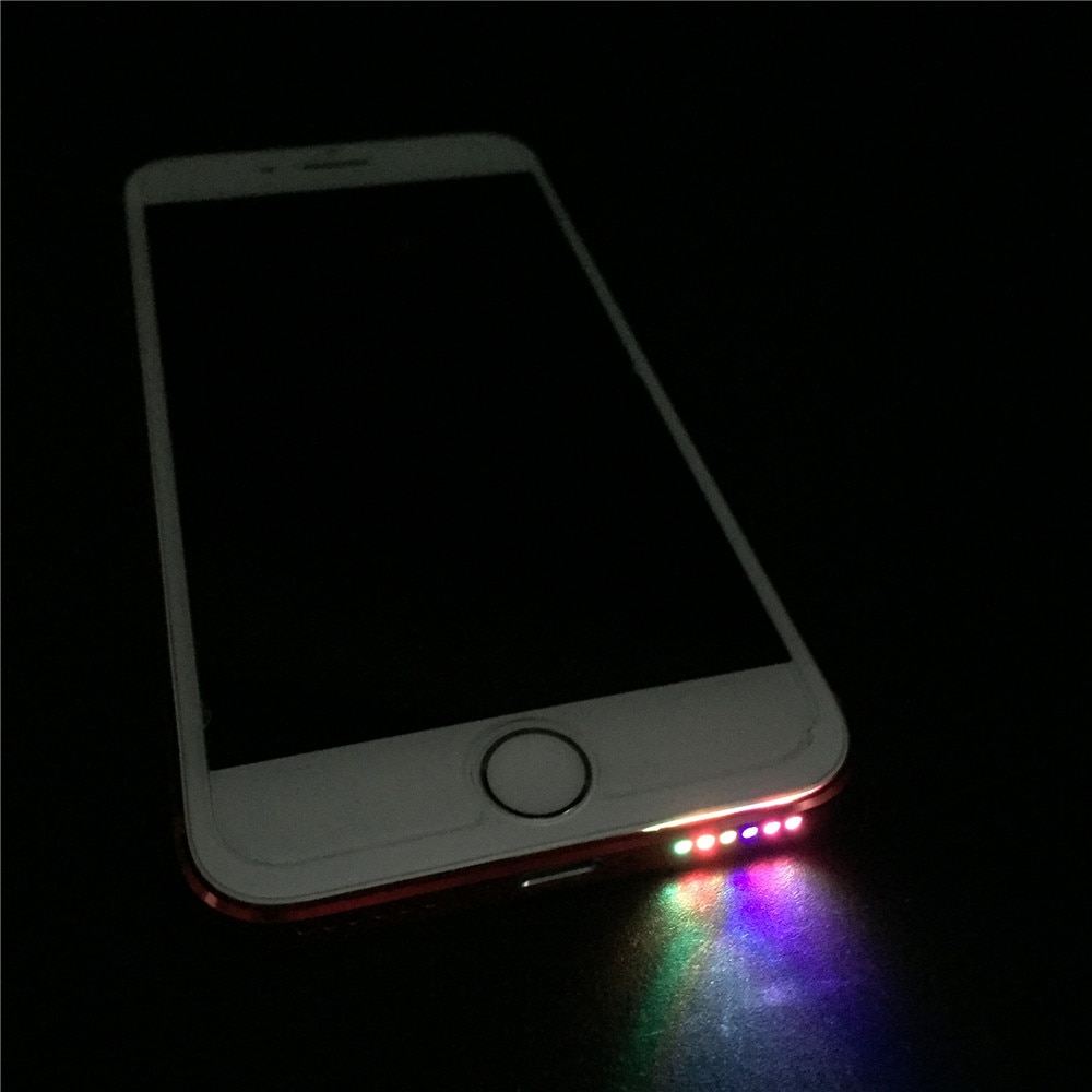 Cabo de led para iphone, alto-falante com luzes noturnas para iphone 6, 6plus, 6s plus, 7, 8, 8 plus