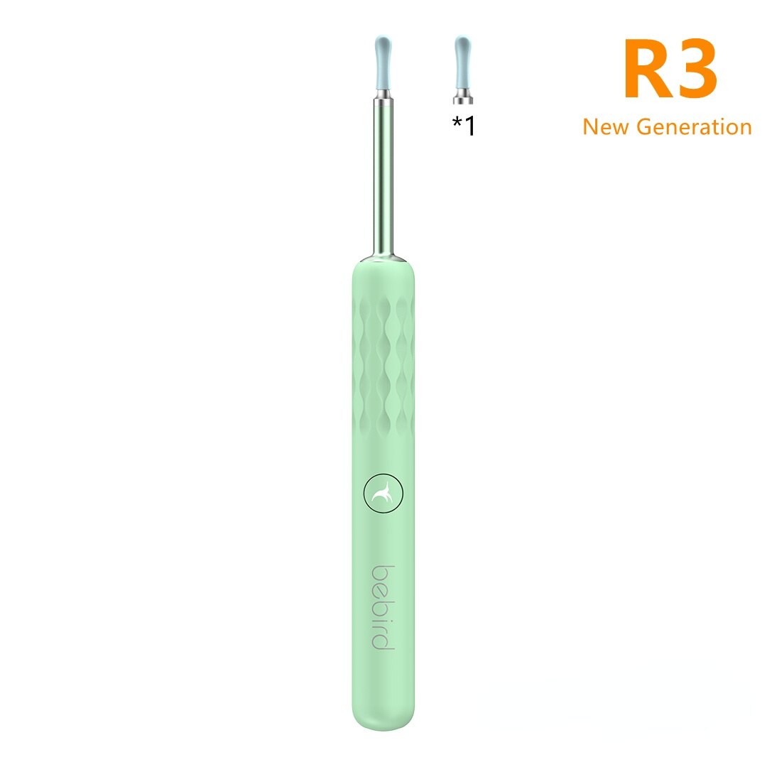 Xiaomi-endoscopio inteligente Bebird R1 R3, Mini cámara de otoscopio para el cuidado de la salud, limpiador de oídos, 300W: R3 green