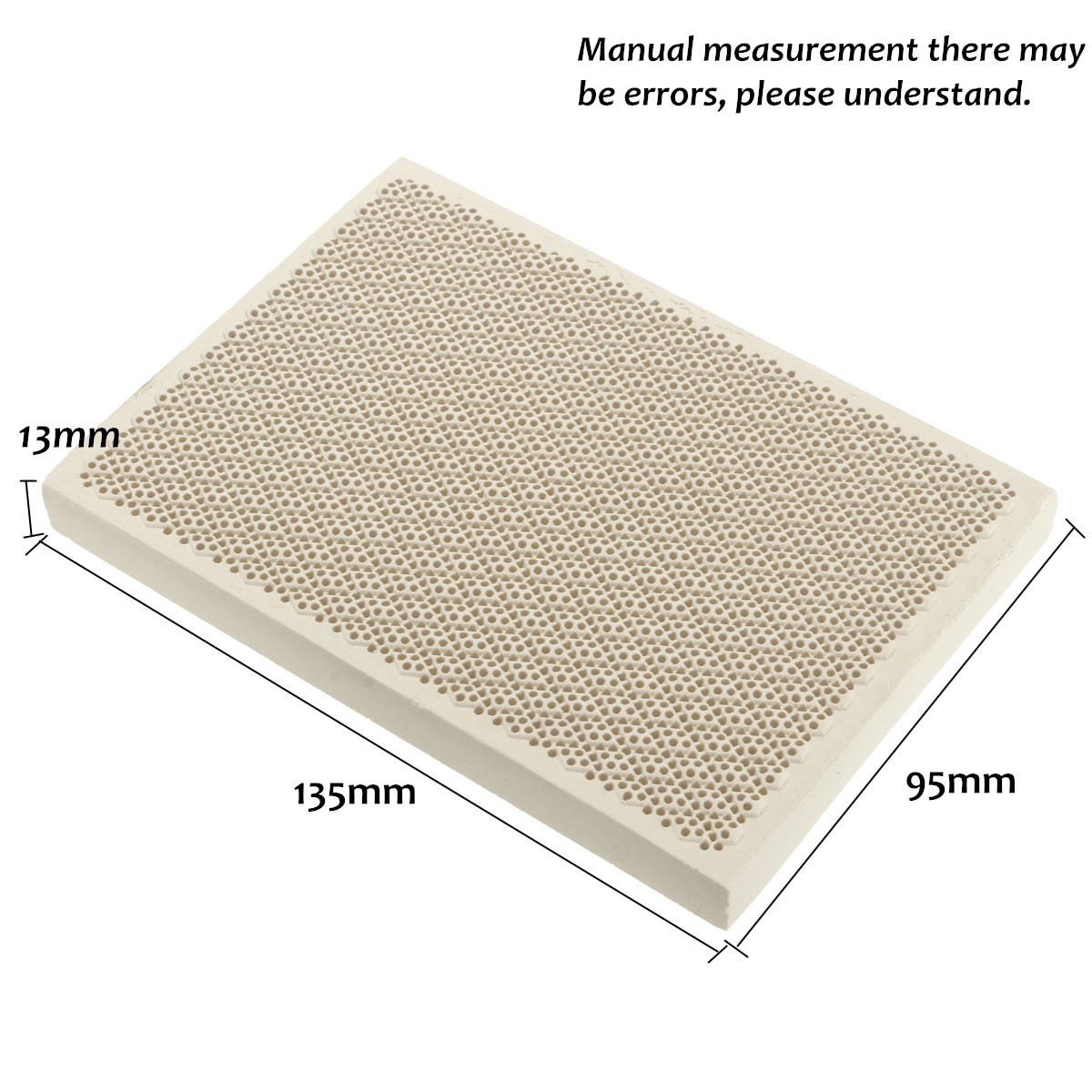 Ceramic Honeycomb Soldering Board Heating Boards 135x95x13mm for Gas Stove Head