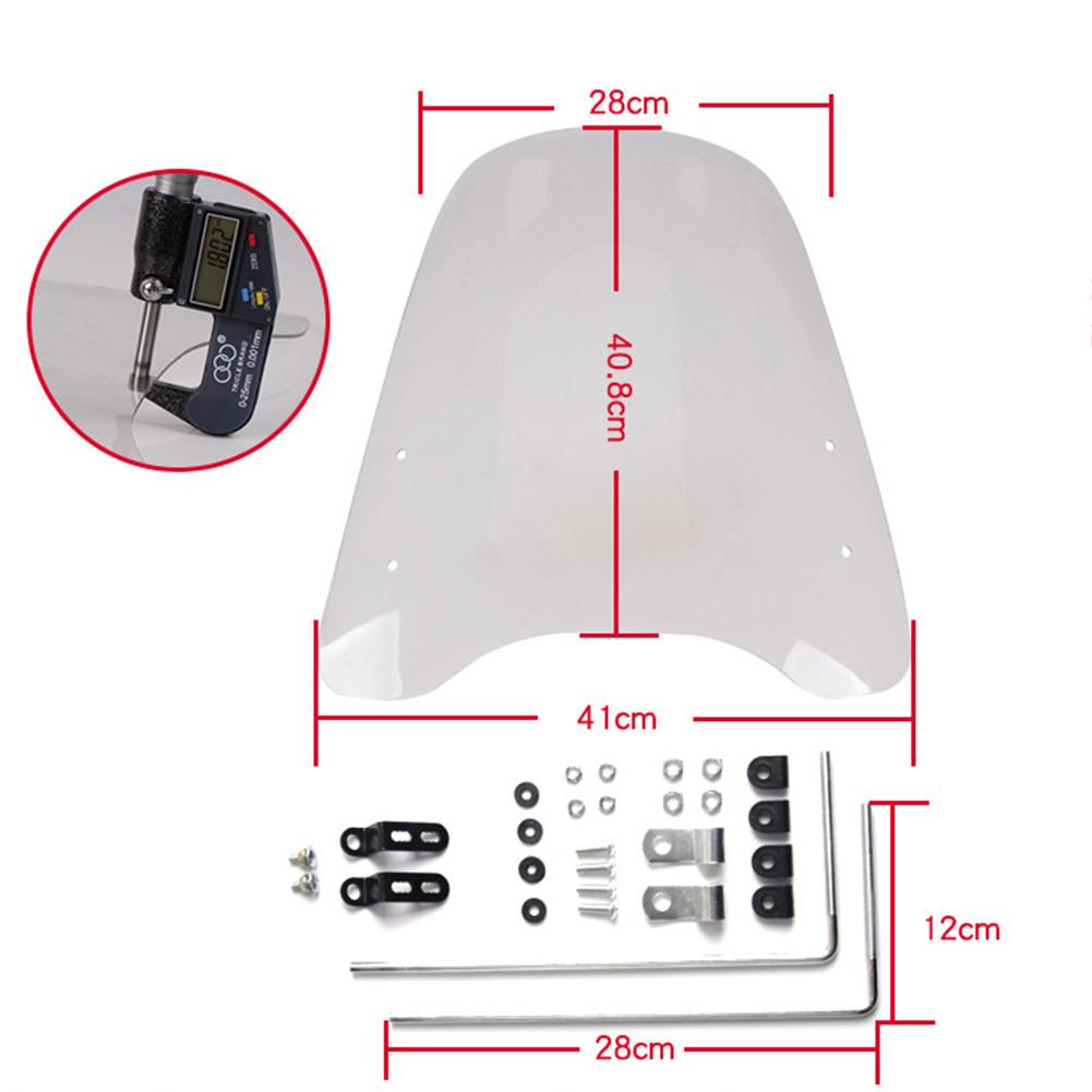 Pare-brise universel moto | Moto, Scooter électrique, avant moto pare-brise Transparent HD résistant aux rayures