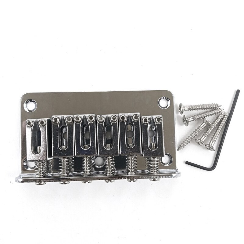 Fixed Bridge 6 Saddle Electric Guitar Top Loading Bridge with Ceramic Open Style 5 String JB Bass Pickup