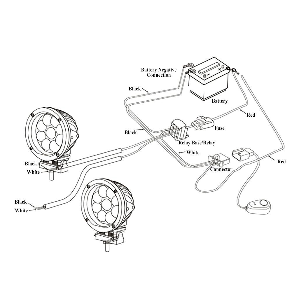 1 voor 2 Auto Mistlamp LED Light Strip Schakelaar Kabelboom Kit