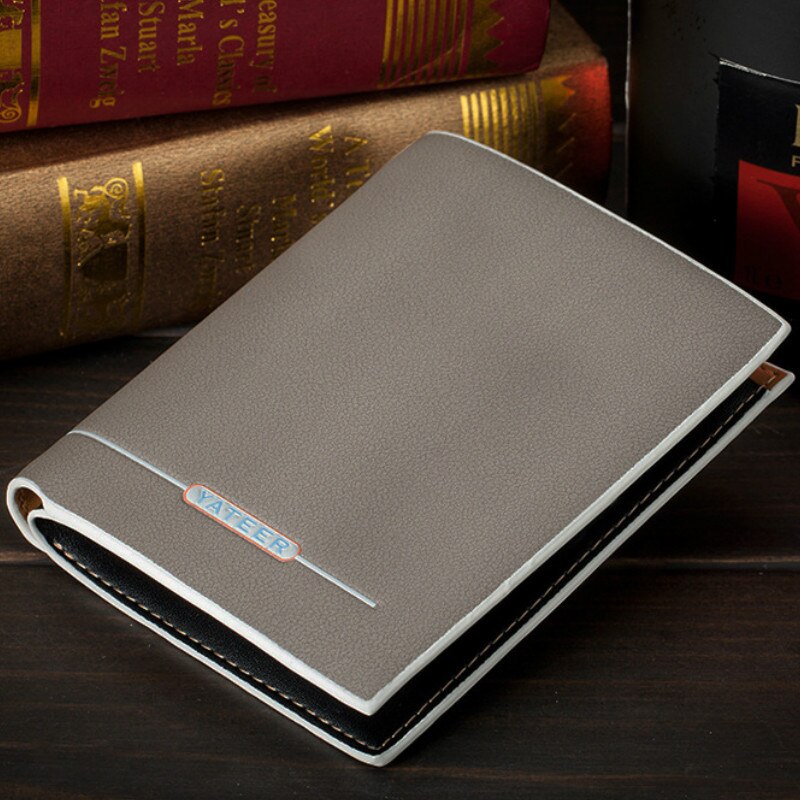 Retro Short Bifold Wallet for Men Small Leather Cards Wallets Purse Purses Male Mens Wallet Slim Business ID Card Holders Wallet