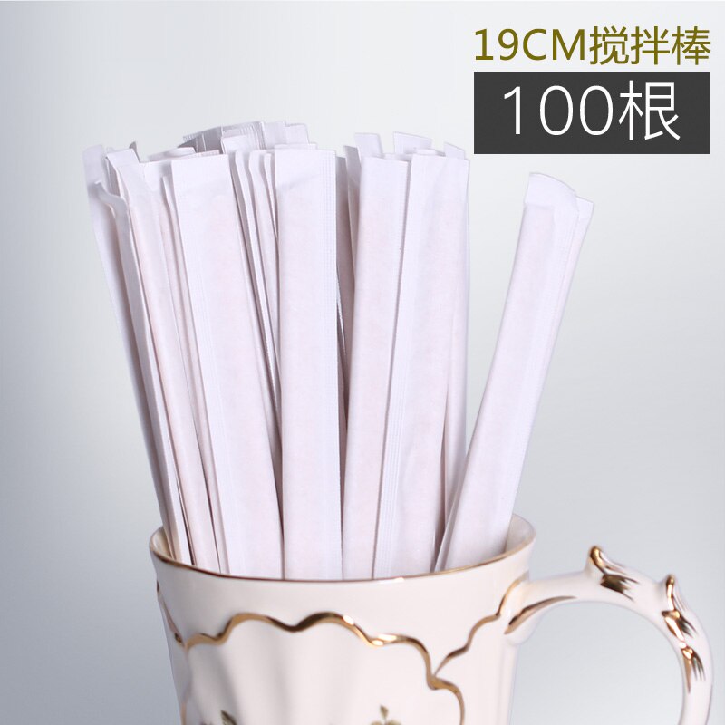 100 Pcs Disposable coffee stick wood coffee stirring rod coffee tea stick 14cm/19cm: 19cm