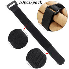 10Pcs 2*50Cm Nylon Haak Lus Zelfklevende Band Kabelbinders Herbruikbare Bevestiging Bike Tie Multil Purpose Fiets Tool