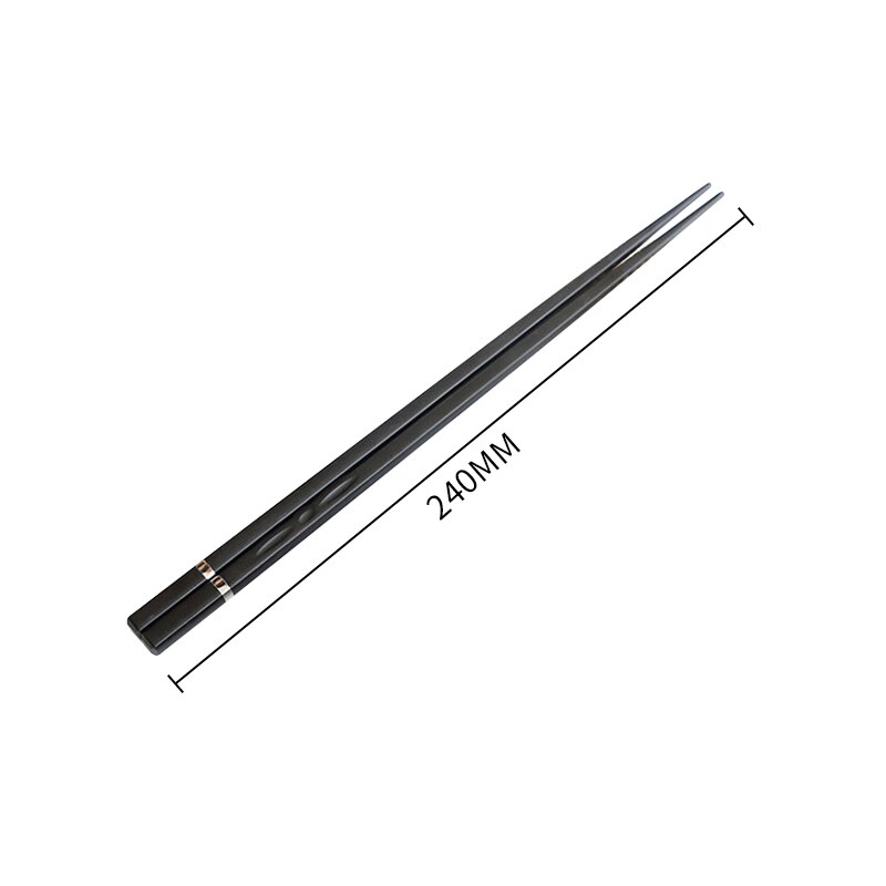 1 Pair Japanese chopsticks Alloy Non-Slip Sushi Food sticks Chop Sticks Chinese reusable chopsticks: Silver ring