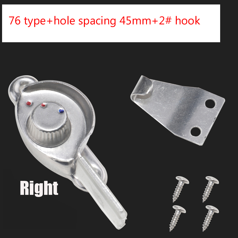 Rustfritt stål vinduslås forsikring tyverisikring aluminiumslegering vindu halvmånelås plast skyvedør oversettelsesvindu: Brun