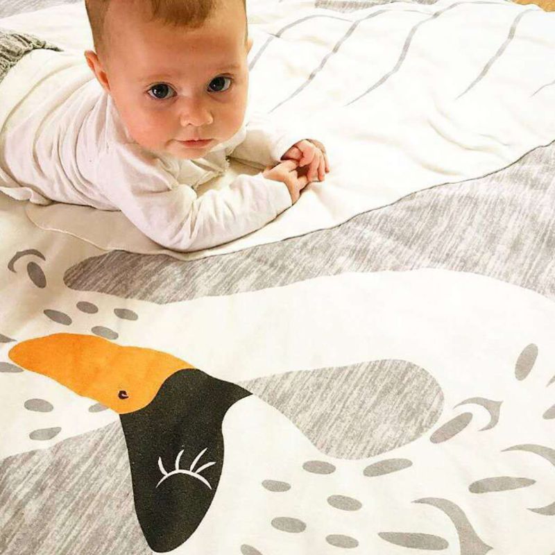 Bébé bambin jouer tapis de sol dessin animé cygne enfants ramper couverture enfants chambre poussette décor accessoires