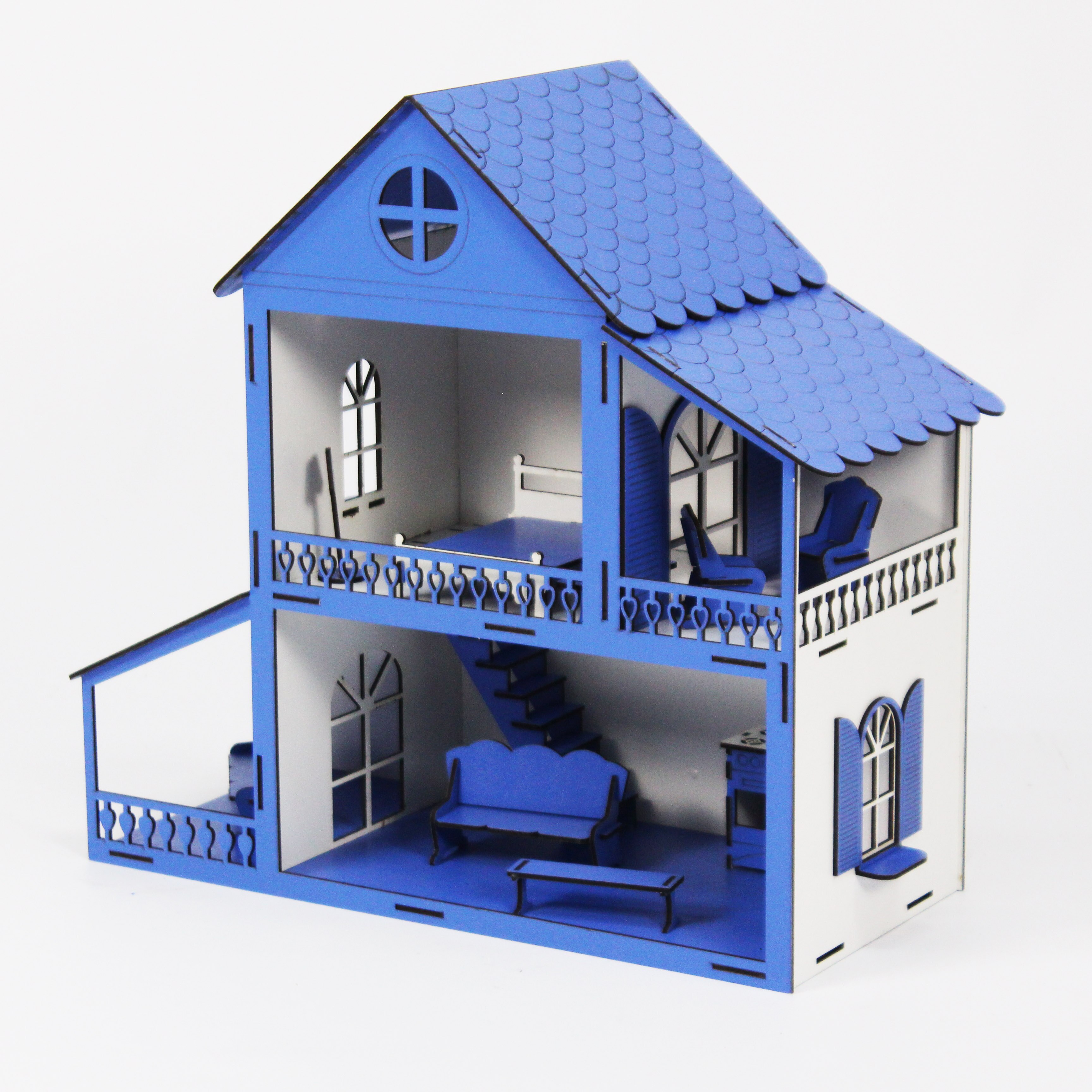 Kleine Roze Droom Kinderen Houten Villa Huis Speelgoed Speelsets Accessoire Baby Pop, Veilig Houten Meubelen Meisje Dochter Speelgoed Gekleurde