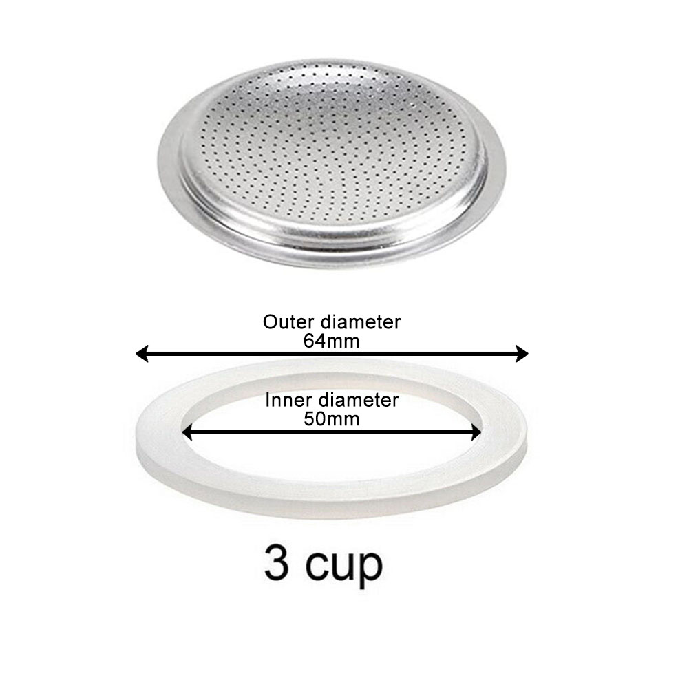 Coffee Rubber Rings Italian Moka Pot Flexible Washer Gasket Ring Coffeeware Replace For Cups Moka Pot Espresso Coffee Makers: light yellow
