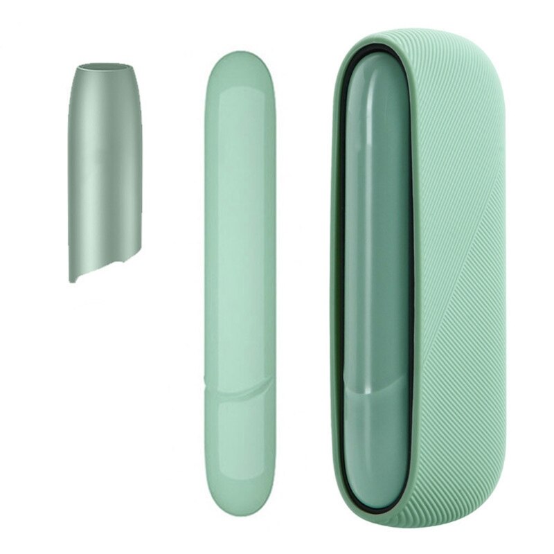 1Cap 1 custodia 1 lato 3 in 1 for-iqos 3.0 copertura laterale magnetica per PC per-iqos 3 Duo decorazione accessori sostituibili: Grass green