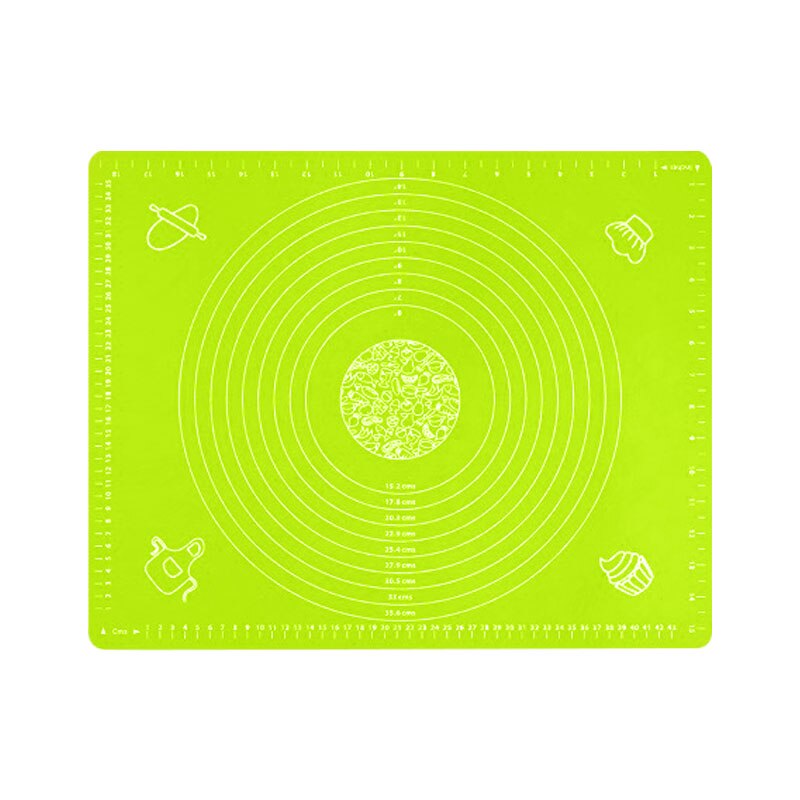 64X45Cm Non-stick Siliconen Gebak Mat Keuken Gadget Extra Grote Bakken Mat Oven Liner Fondant Bakken levert Tafel Ze: Green 64x45cm