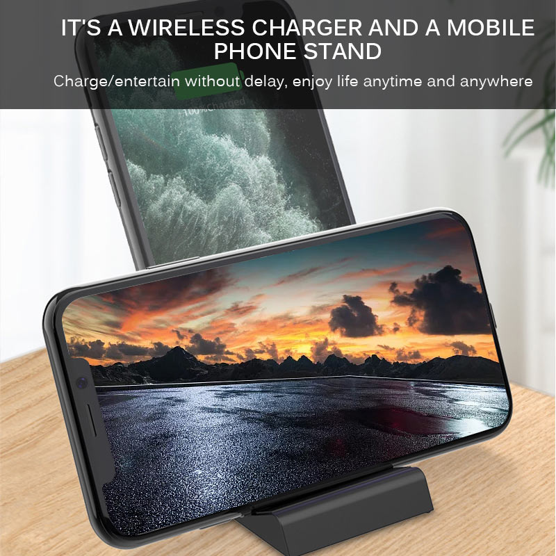 15w draadloze opladers, staande snellader, opvouwbare multifunctionele draadloze oplader voor iphone en samsung