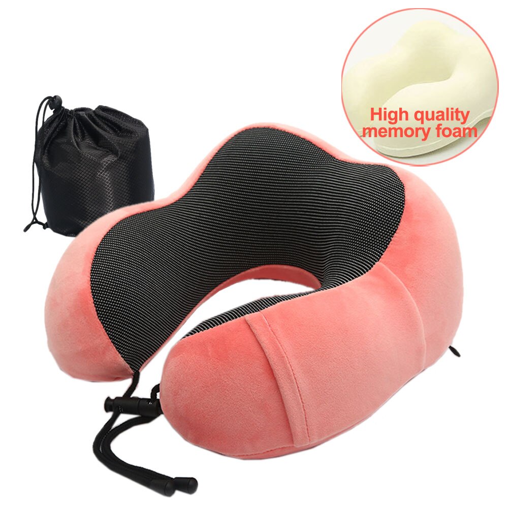 U Shaped Memory Foam Neck Pillows Soft Travel Pillow Neck Cervical Airplane Pillow 30*28*14CM Cervical Travel Healthcare Bedding