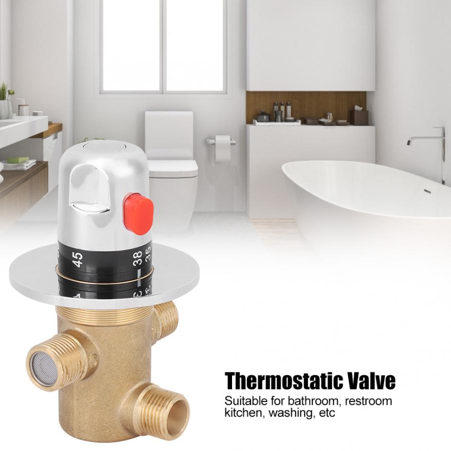 Douche Thermostaatkraan 3 Way Messing Thermostatische Mengkraan Kraan Temperatuur Mixer Regelklep Boiler Onderdelen