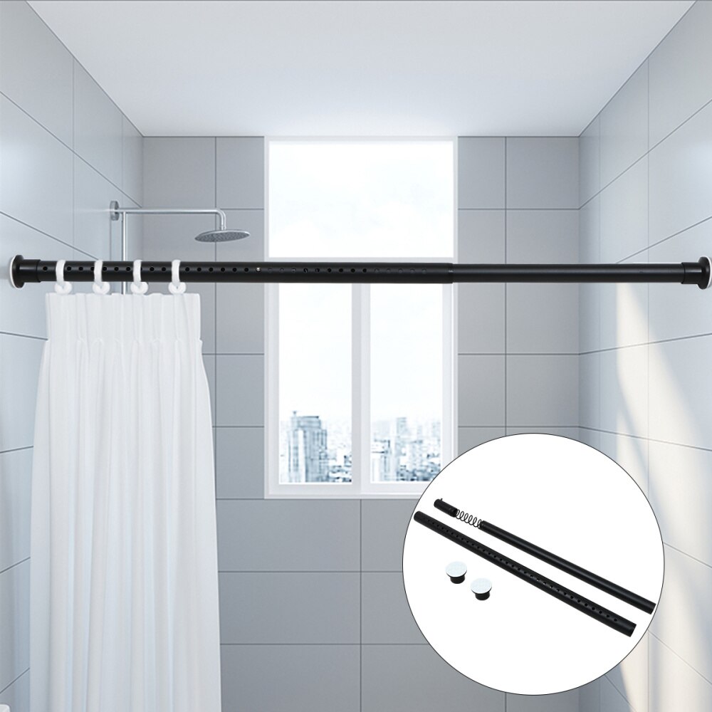 1Pc Thicken Gordijn Staaf Multipurpose Spanning Pole Punch Gratis Telescopische Stang