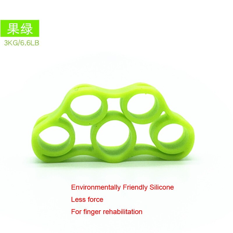 1 or 2 pcs Finger Stretcher Hand Resistance Bands Hand Extensor Exerciser Finger Grip Strengthener Strength Trainer Gripper Set: light green