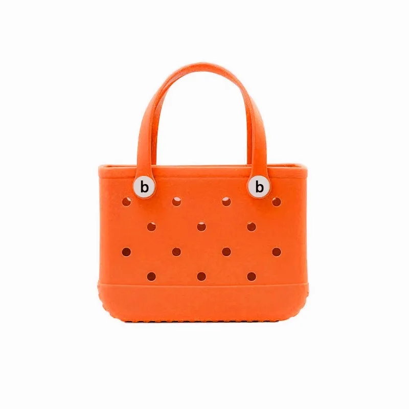Pequeño bolso de playa, cesta de silicona con arena para niños, impermeable, lavable, a prueba de punta, duradero, abierto, para de Navidad