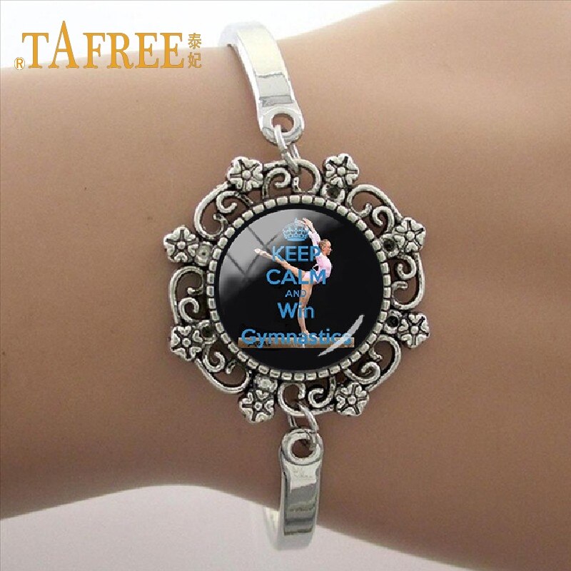 TAFREE Good bracelet Lace like gymnastics art photo Glass Dome Bracelet sport Charm Women's GY020: GY032