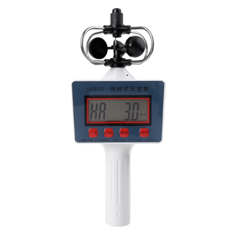Anemómetro de velocidad del viento manual, medidor de velocidad del viento Digital para medir la velocidad del viento instantánea