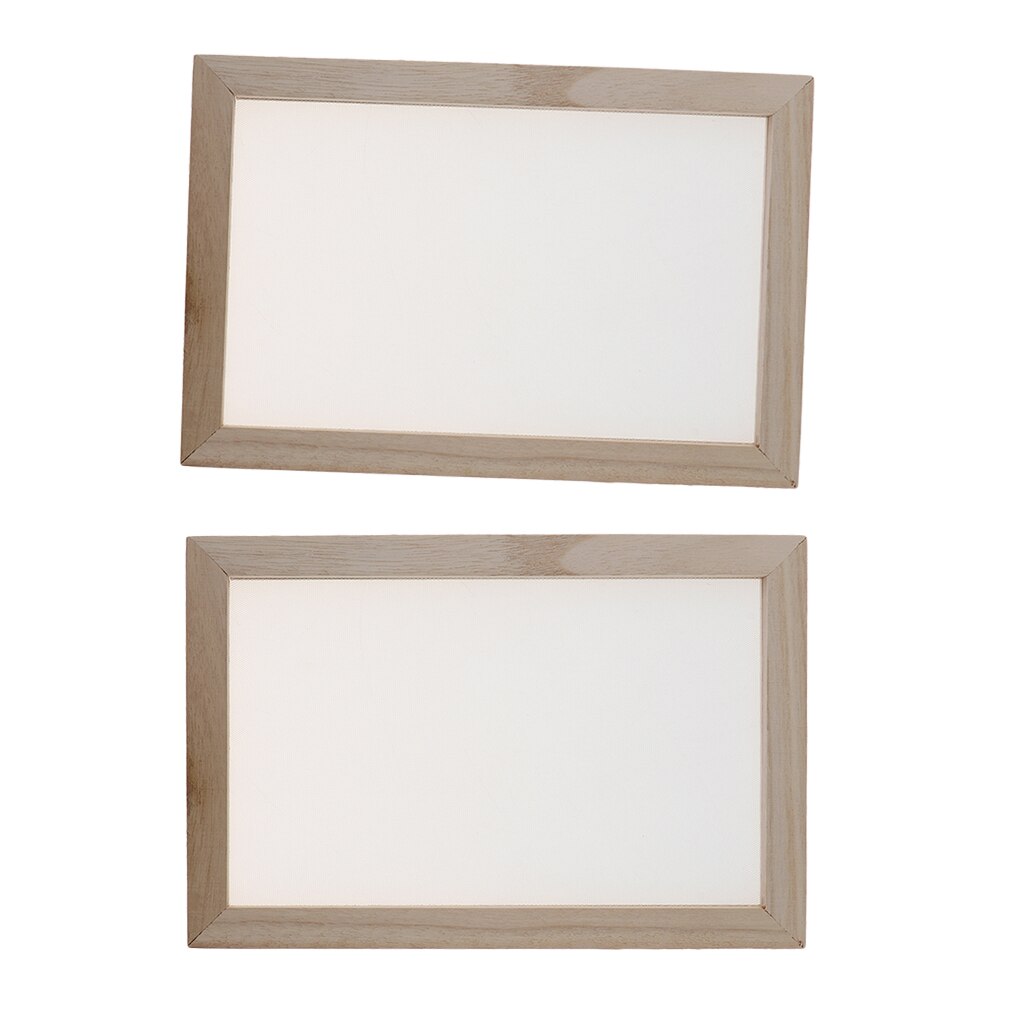 2x Vintage Wooden Paper Making Mould Frame Screen for Handmade Paper 20x30cm