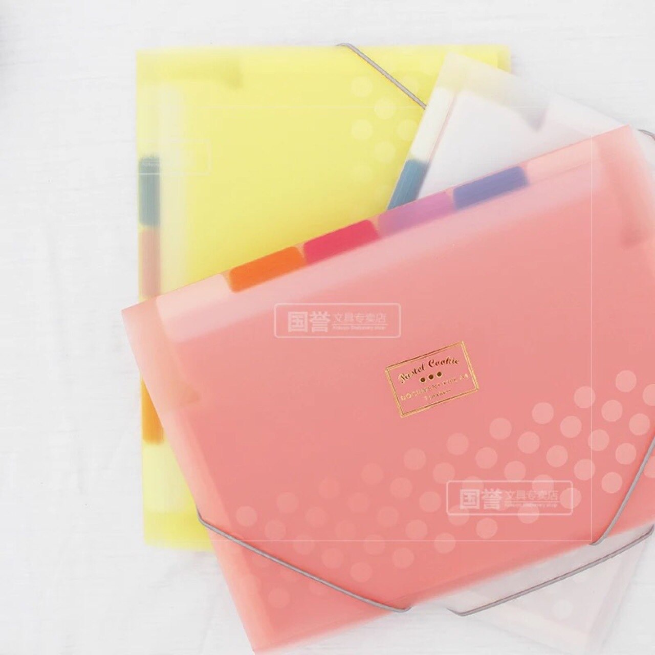 Frosted PP folder Expanding Wallet 7 layers inner Document organizer File folder A4 4 colors available Folder fog-like feeling