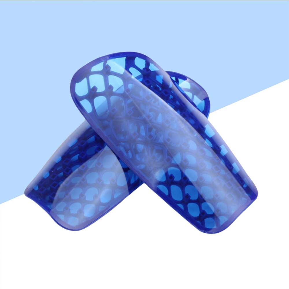 1 Pair Lightweight Breathable Football Calf Protector Hollow Sports Gear Soccer Equipment for Adult(Blue)