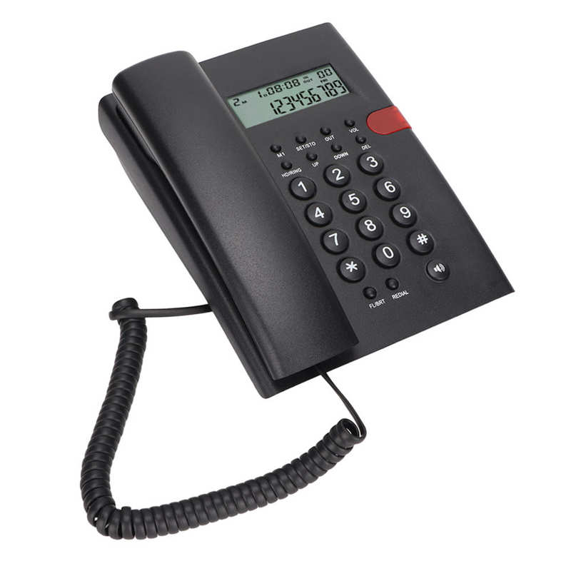 Home Landline Phone Desktop Corded Fixed Phone with Caller ID Display Hands Free Calling Wired Phones for Home Office Hotel