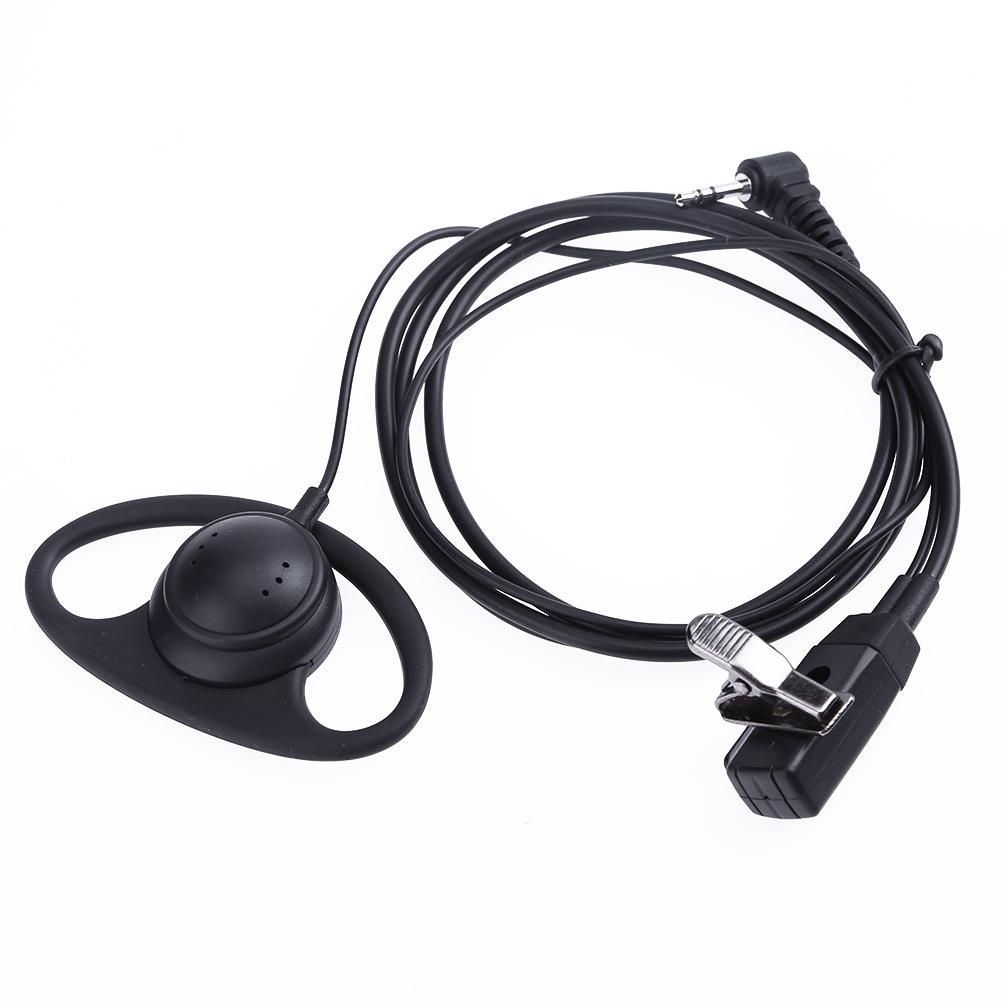 D-type oreillette casque PTT Mic pour Motorola Talkabout Walkie 2.5mm 1-Pin dans l'oreille haut-parleur pour Baofeng pour Kenwood TH/TK série